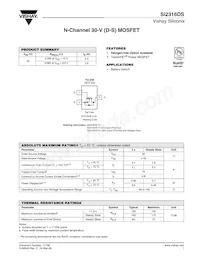 SI2316DS-T1-GE3 Datasheet Cover