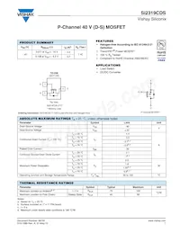 SI2319CDS-T1-GE3 Datasheet Cover