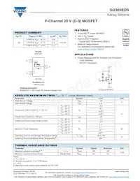 SI2365EDS-T1-GE3 Datasheet Cover