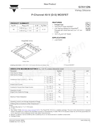 SI7611DN-T1-GE3 Datasheet Cover