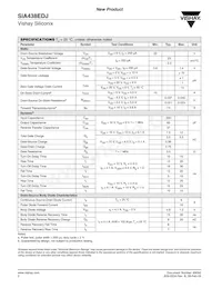 SIA438EDJ-T1-GE3 Datasheet Page 2