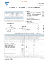 SIA813DJ-T1-GE3 Datasheet Cover
