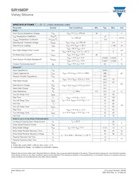 SIR168DP-T1-GE3 Datasheet Page 2