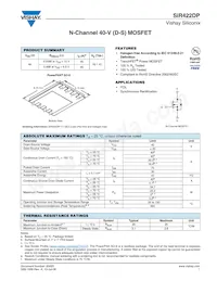 SIR422DP-T1-GE3 Datasheet Cover