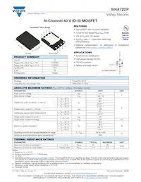 SIRA72DP-T1-GE3 Datasheet Cover