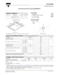 SIS430DN-T1-GE3 Datasheet Cover