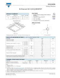 SIS434DN-T1-GE3 Datasheet Cover