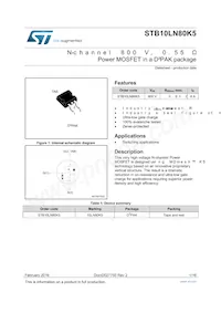 STB10LN80K5 Datasheet Copertura