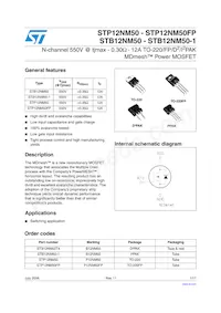 STB12NM50T4 Datasheet Cover