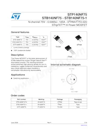 STB140NF75T4 Datasheet Cover