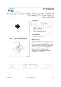 STB18NF30 Datasheet Cover