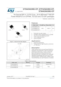 STB42N60M2-EP Datasheet Cover