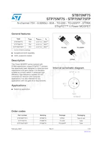 STB75NF75T4 Datasheet Cover