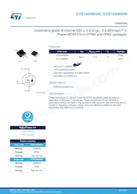 STB7ANM60N Datasheet Cover
