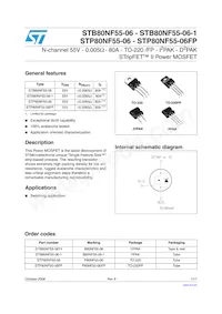 STB80NF55-06-1 Datasheet Cover