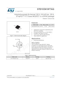 STD105N10F7AG Datasheet Cover