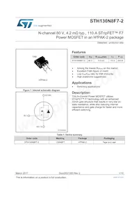 STH130N8F7-2 Datasheet Cover