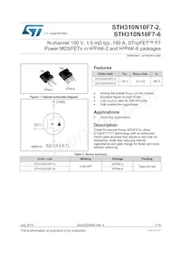 STH310N10F7-2 Datasheet Cover