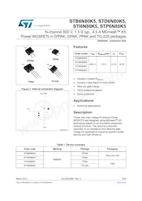 STI6N80K5 Datasheet Cover