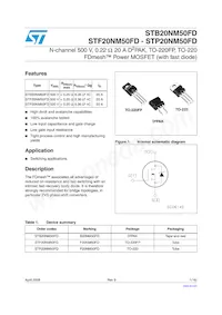 STP20NM50FD Datasheet Cover