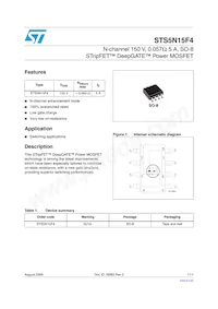 STS5N15F4 Datasheet Cover