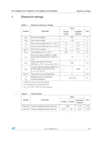 STW13N95K3 Datasheet Page 3
