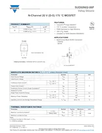 SUD50N02-06P-E3 Datasheet Copertura