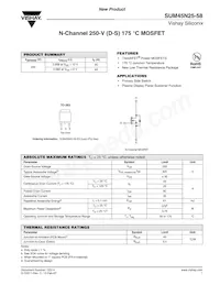 SUM45N25-58-E3 Datasheet Cover