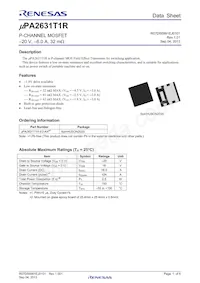 UPA2631T1R-E2-AX Datenblatt Cover