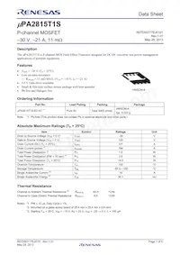 UPA2815T1S-E2-AT Datasheet Cover