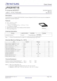 UPA2816T1S-E2-AT Datasheet Copertura