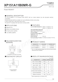 XP151A11B0MR-G Datasheet Cover