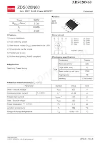ZDS020N60TB Datasheet Cover