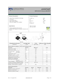 AOD9T40P Datenblatt Cover