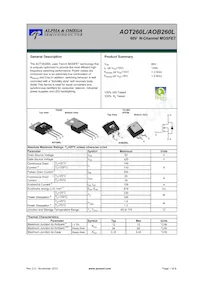 AOT260L Datasheet Cover