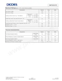 DMP2002UPS-13 Datasheet Page 2