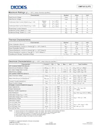DMP3012LPS-13 Datasheet Pagina 2