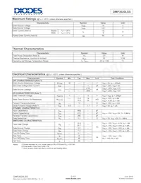 DMP3020LSS-13 Datasheet Pagina 2
