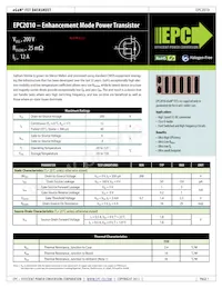 EPC2010 Datasheet Cover