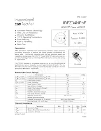 IRFZ34NPBF Datenblatt Cover