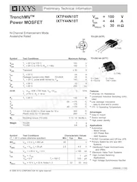 IXTY44N10T Datasheet Cover