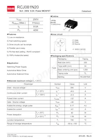 RCJ081N20TL Datasheet Cover