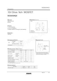 RDD050N20TL Datenblatt Cover