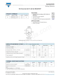SI2302DDS-T1-GE3 Datasheet Cover