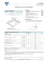 SI7115DN-T1-E3 Datasheet Cover