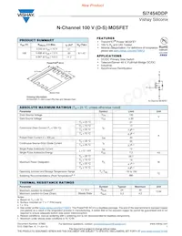 SI7454DDP-T1-GE3 Datasheet Cover