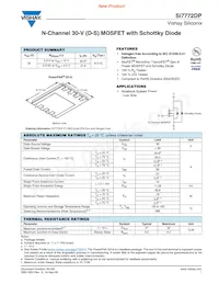 SI7772DP-T1-GE3 Datasheet Cover