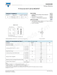 SI8465DB-T2-E1 Datasheet Cover