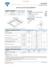 SIR166DP-T1-GE3 Datasheet Cover