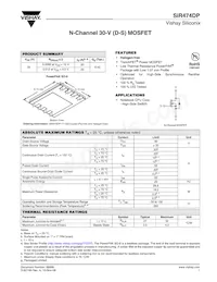 SIR474DP-T1-GE3 Datasheet Cover